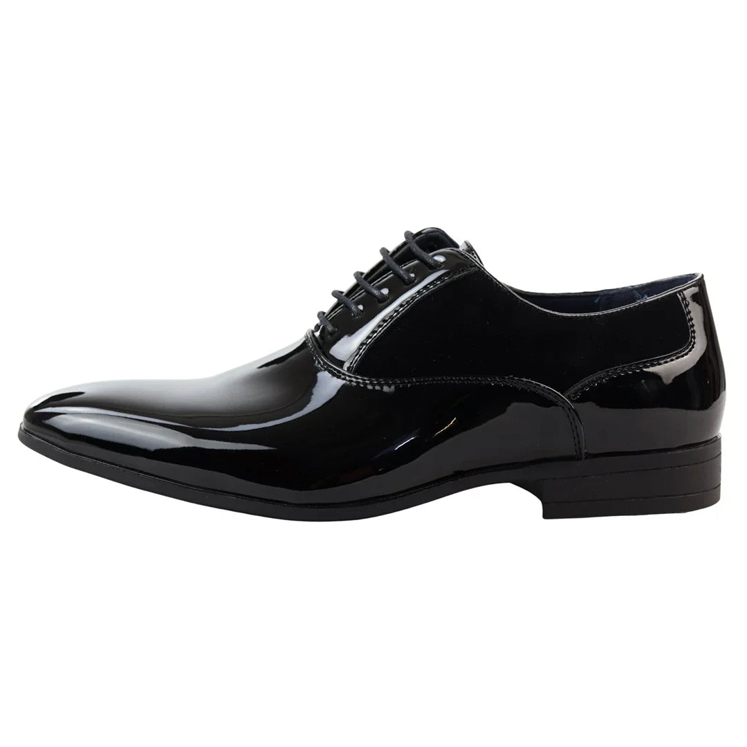 Zapatos Derby negros con cordones para hombre
