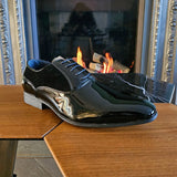 Zapatos Derby negros con cordones para hombre