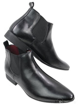 Botines de cuero negro y marrón para hombre, estilo italiano, elegantes, de Chesea Dealed Laced