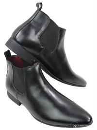 Botines de cuero negro y marrón para hombre, estilo italiano, elegantes, de Chesea Dealed Laced