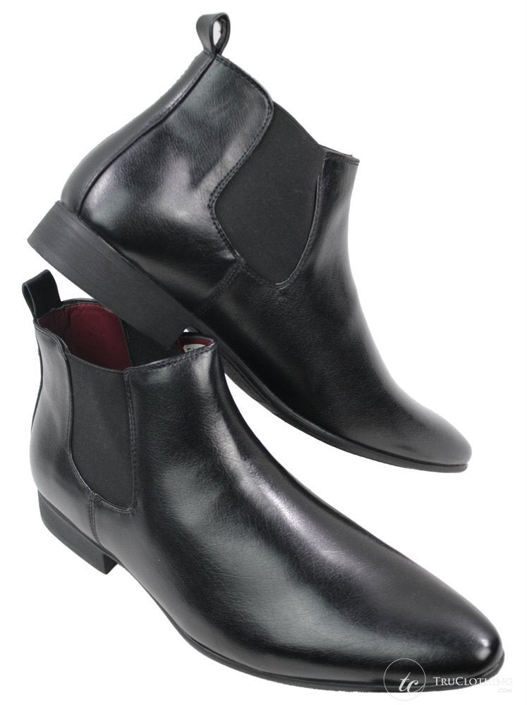 Botines de cuero negro y marrón para hombre, estilo italiano, elegantes, de Chesea Dealed Laced