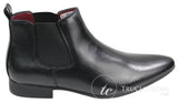Botines de cuero negro y marrón para hombre, estilo italiano, elegantes, de Chesea Dealed Laced
