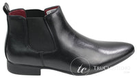 Botines de cuero negro y marrón para hombre, estilo italiano, elegantes, de Chesea Dealed Laced