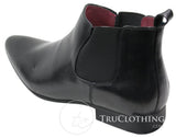 Botines de cuero negro y marrón para hombre, estilo italiano, elegantes, de Chesea Dealed Laced