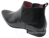 Botines de cuero negro y marrón para hombre, estilo italiano, elegantes, de Chesea Dealed Laced