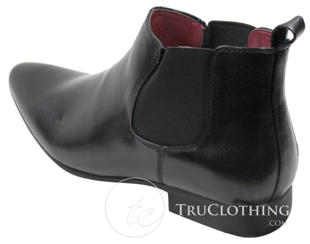Botines de cuero negro y marrón para hombre, estilo italiano, elegantes, de Chesea Dealed Laced