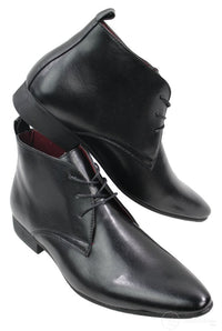 Botines de cuero negro y marrón para hombre, estilo italiano, elegantes, sin cordones.