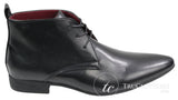 Botines de cuero negro y marrón para hombre, estilo italiano, elegantes, sin cordones.