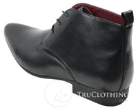 Botines de cuero negro y marrón para hombre, estilo italiano, elegantes, sin cordones.