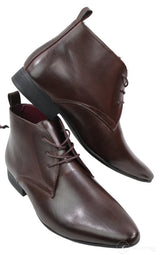 Botines de cuero negro y marrón para hombre, estilo italiano, elegantes, sin cordones.