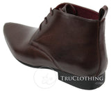 Botines de cuero negro y marrón para hombre, estilo italiano, elegantes, sin cordones.