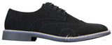 Elong EL0635 - Zapatos brogue de ante y nobuk para hombre, estilo casual elegante