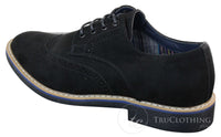 Elong EL0635 - Zapatos brogue de ante y nobuk para hombre, estilo casual elegante