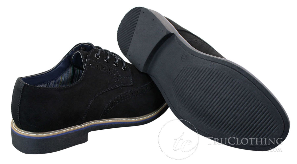 Elong EL0635 - Zapatos brogue de ante y nobuk para hombre, estilo casual elegante