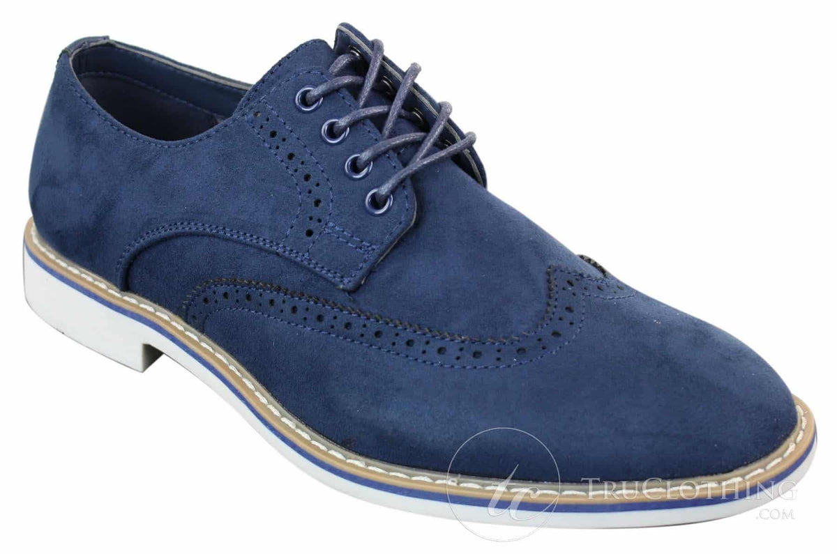 Elong EL0635 - Zapatos brogue de ante y nobuk para hombre, estilo casual elegante