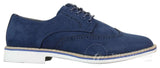 Elong EL0635 - Zapatos brogue de ante y nobuk para hombre, estilo casual elegante