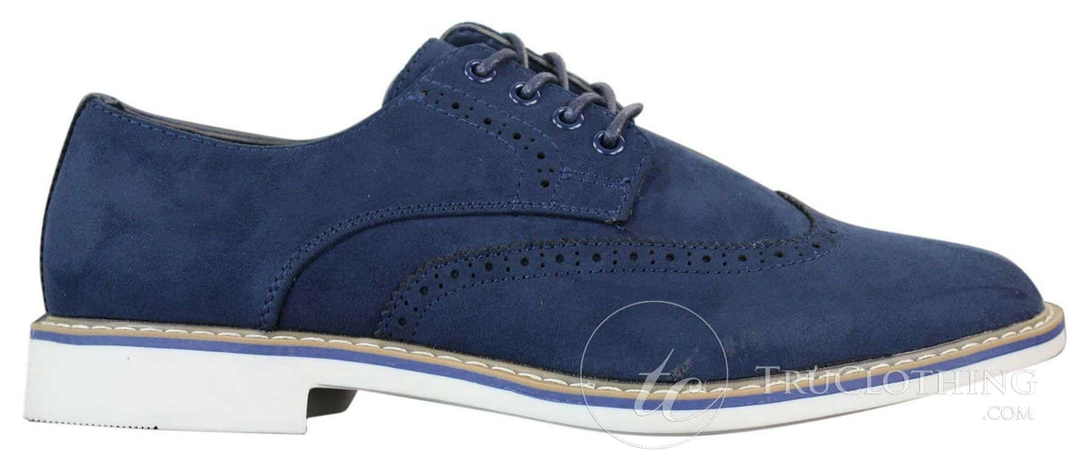 Elong EL0635 - Zapatos brogue de ante y nobuk para hombre, estilo casual elegante