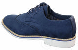 Elong EL0635 - Zapatos brogue de ante y nobuk para hombre, estilo casual elegante