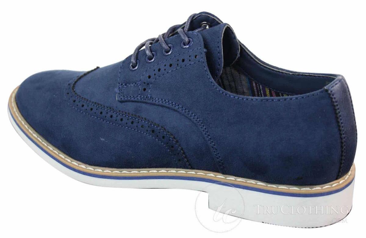 Elong EL0635 - Zapatos brogue de ante y nobuk para hombre, estilo casual elegante