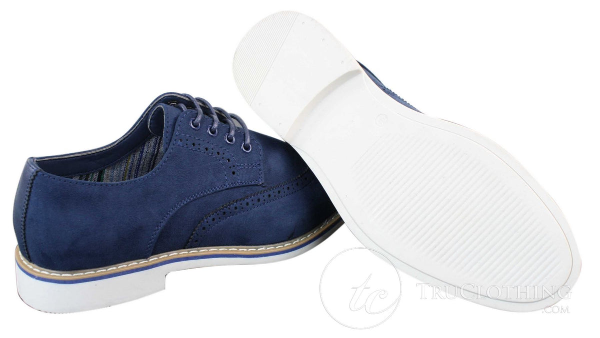 Elong EL0635 - Zapatos brogue de ante y nobuk para hombre, estilo casual elegante