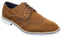 Elong EL0635 - Zapatos brogue de ante y nobuk para hombre, estilo casual elegante