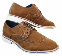 Elong EL0635 - Zapatos brogue de ante y nobuk para hombre, estilo casual elegante