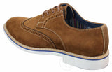 Elong EL0635 - Zapatos brogue de ante y nobuk para hombre, estilo casual elegante