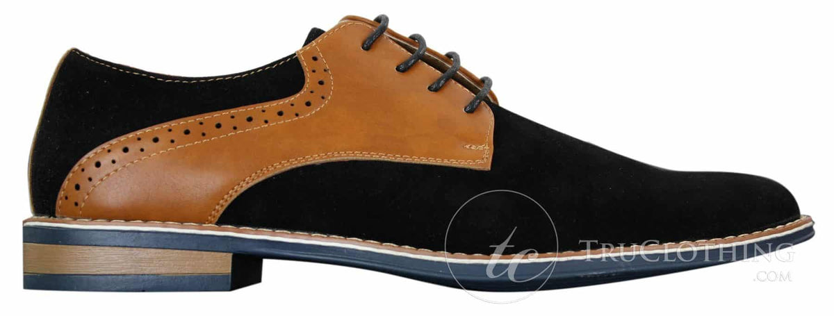 Elong K23 - Zapatos de hombre de ante con cordones, estilo casual elegante, color marrón claro, PU, ajuste cómodo, punta redonda.