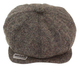 Gorra marrón de 8 paneles con cuchilla de afeitar