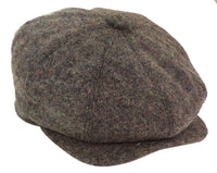 Gorra marrón de 8 paneles con cuchilla de afeitar