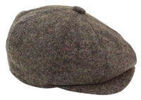 Gorra marrón de 8 paneles con cuchilla de afeitar