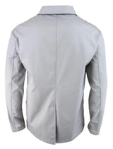 Abrigo de hombre de longitud media, ligero, elegante e informal, color beige piedra.