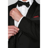 Ford - Blazer negro para hombre con solapa tipo chal