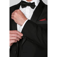Ford - Blazer negro para hombre con solapa tipo chal