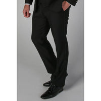 Ford - Pantalones de esmoquin negros para hombre
