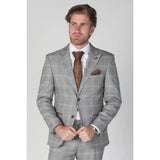 Francis - Blazer gris a cuadros para hombre