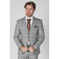 Francis - Blazer gris a cuadros para hombre
