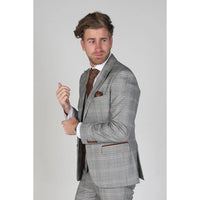 Francis - Blazer gris a cuadros para hombre