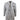Traje de boda de tres piezas para hombre Francis, color gris, con estampado a cuadros marrón claro y ribete de terciopelo.