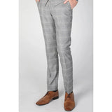 Francis - Pantalones de cuadros grises para hombre
