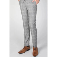 Francis - Pantalones de cuadros grises para hombre