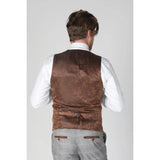 Francis - Chaleco gris a cuadros para hombre