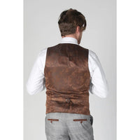 Francis - Chaleco gris a cuadros para hombre