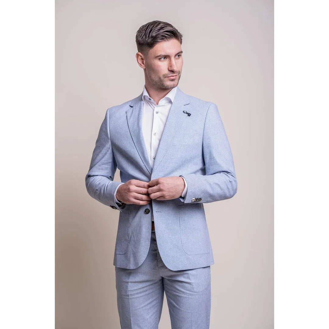Fredrik - Blazer de verano azul claro para hombre