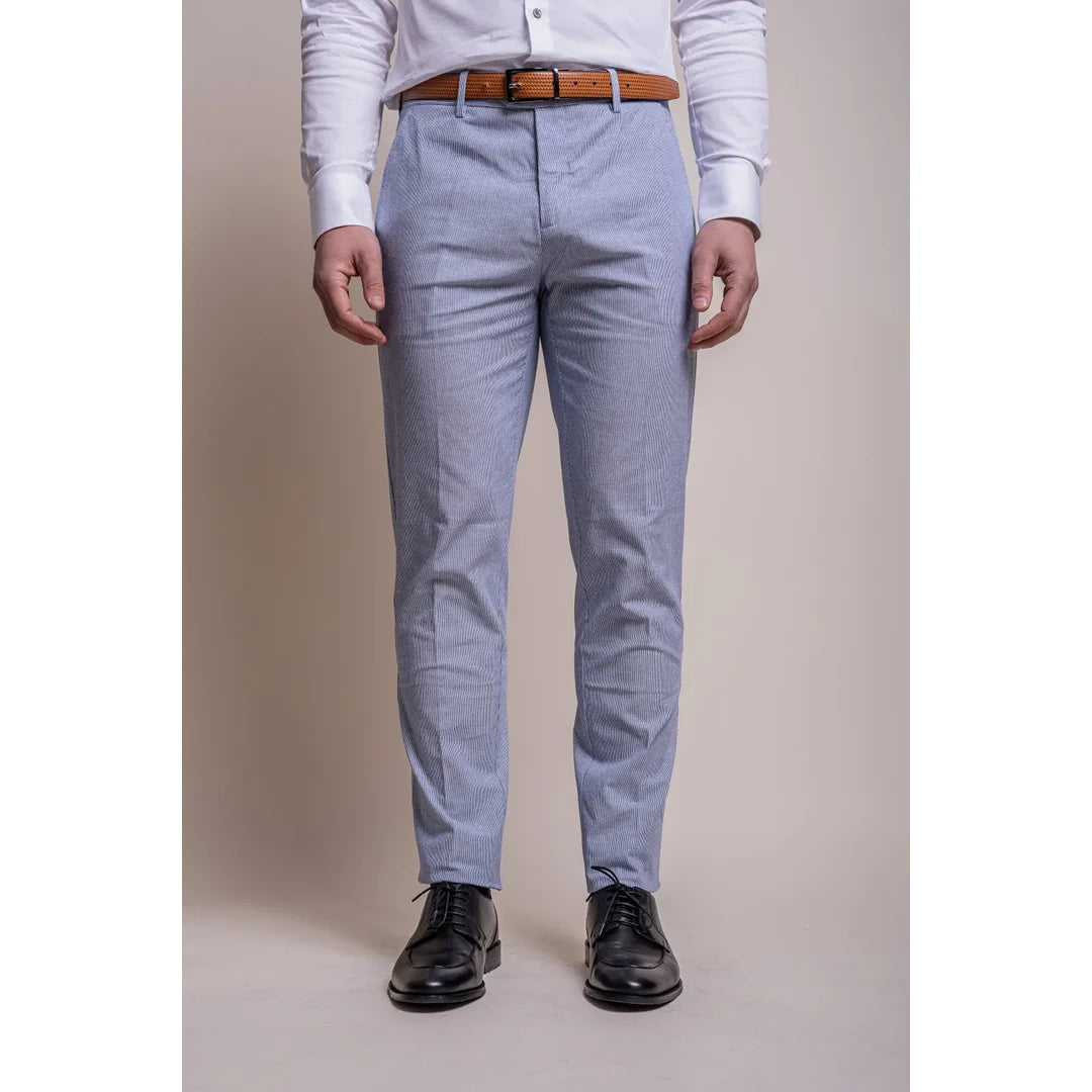 Fredrik - Pantalones de verano azul claro para hombre