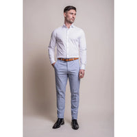 Fredrik - Pantalones de verano azul claro para hombre