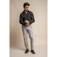 Furious - Pantalones clásicos grises para hombre