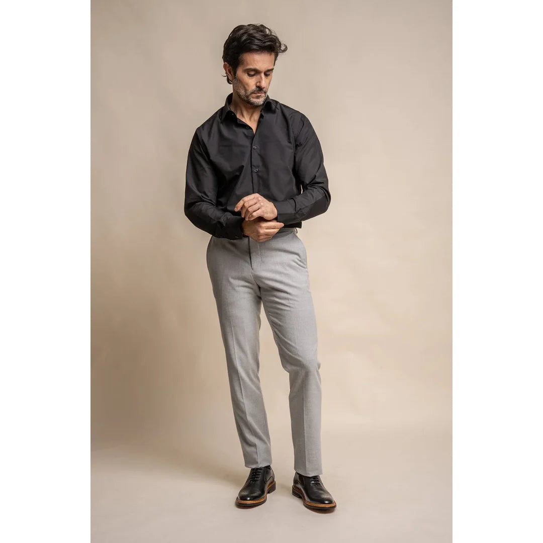 Furious - Pantalones clásicos grises para hombre