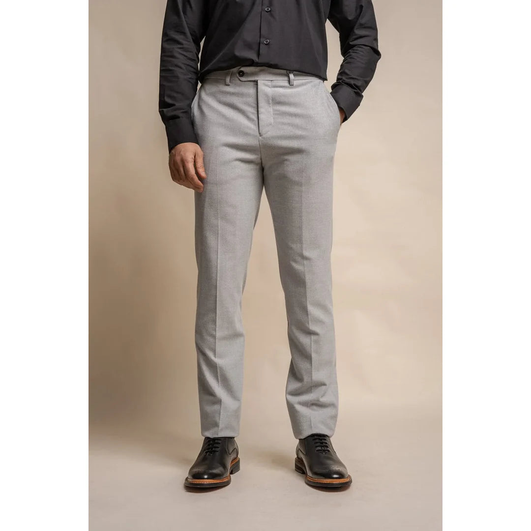 Furious - Pantalones clásicos grises para hombre
