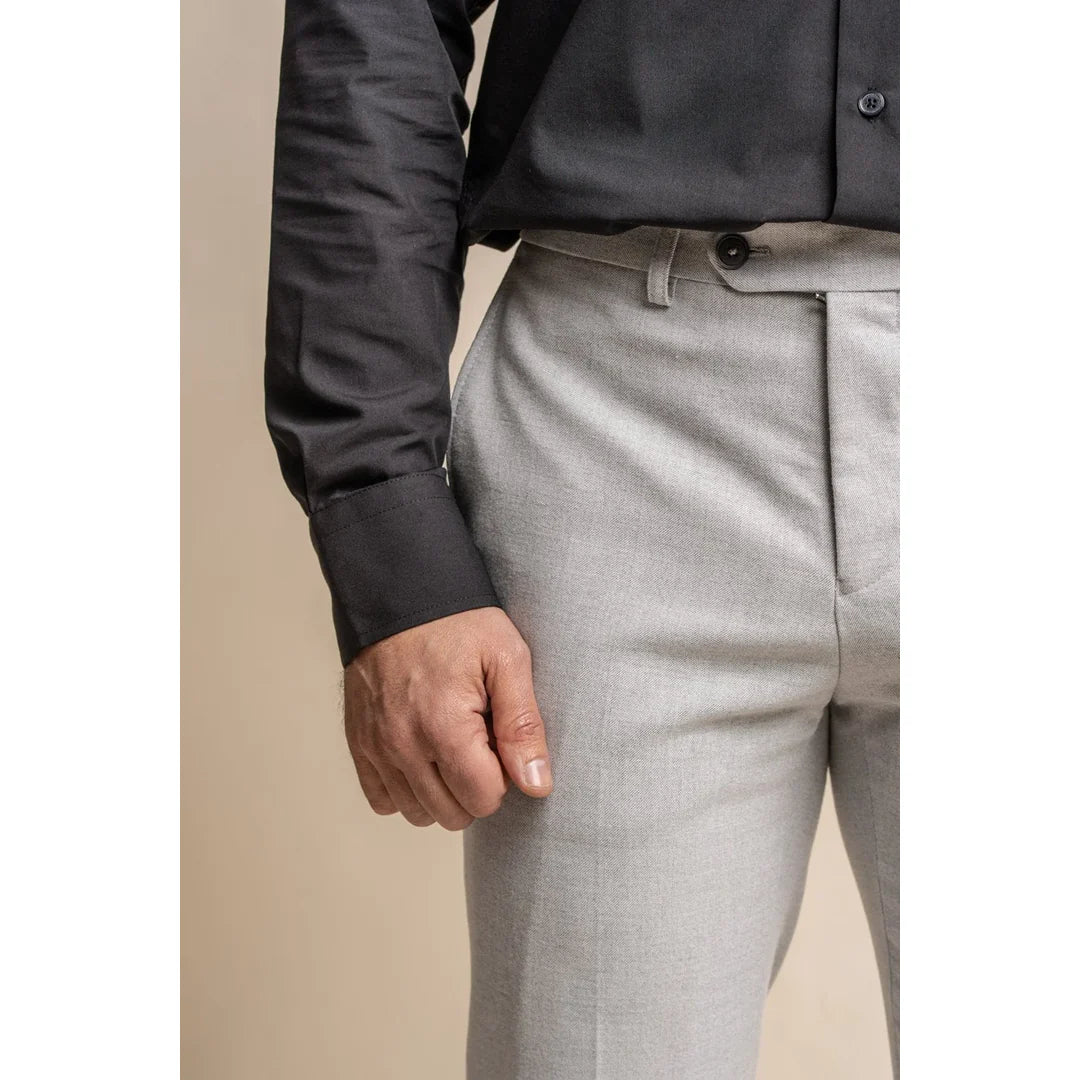 Furious - Pantalones clásicos grises para hombre